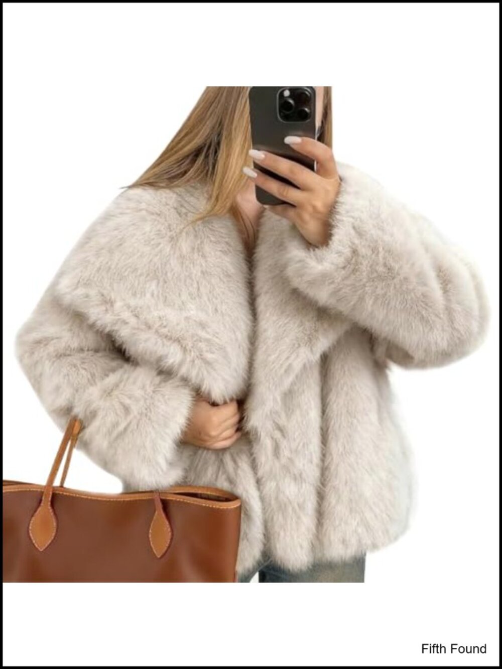 Faux Fur Coat Lapel Open Front Snap Winter Short Jacket